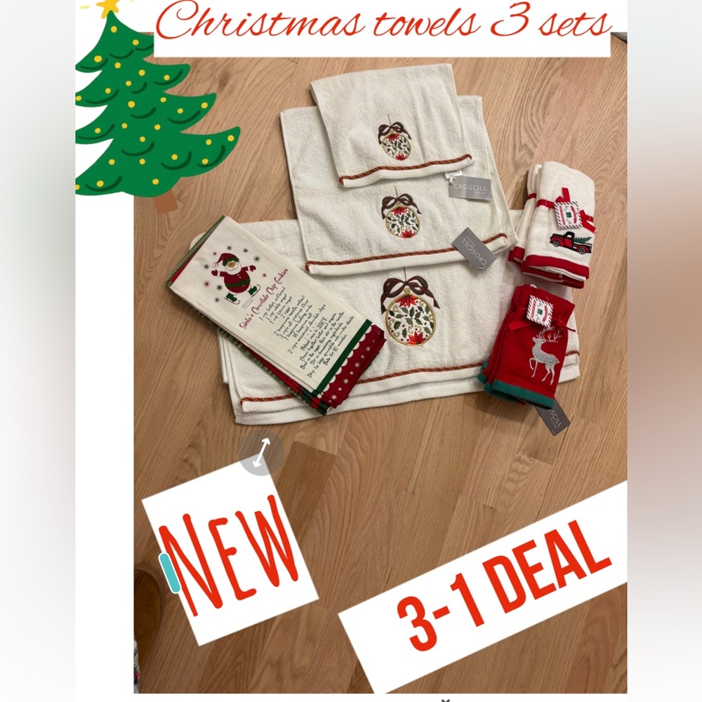 NEW 6-1 Deals 3ps towel + hand towels sets